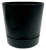 Горшок для цветов ГРАНД с поддоном чёрный 25d Горшок для цветов ГРАНД с поддоном чёрный 25d