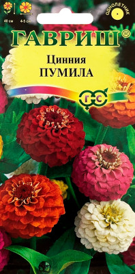 Цинния Пумила, махровая раннецветущая смесь 0,5г Цинния Пумила, махровая раннецветущая смесь 0,5г