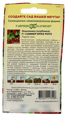 Земляника САММЕР БРИЗ РОУЗ ГАВРИШ описание