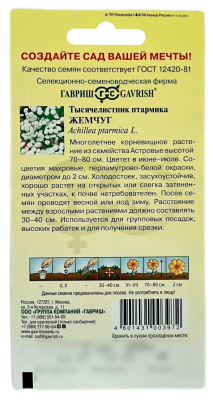 Тысячилистник птармика ЖЕМЧУГ ГАВРИШ описание