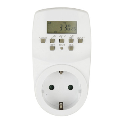 Таймер цифр. розеточный 7-дней программа 3,5kw Uniel UST-E20 WHITE