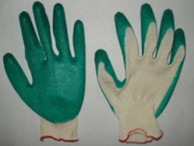 Перчатки х/б вязаные обливные 1 слой