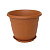Горшок для цветов Рябина 5,0л с подст. терракот М3056
