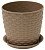 Горшок для цветов Ротанг 3,0л 180мм с подст. бежевый М3082