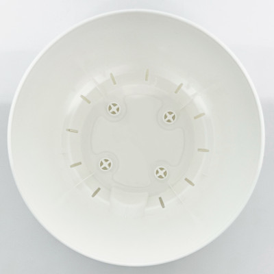 Горшок для цветов ГРАНД с поддоном белый 20d (3)