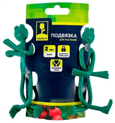 Подвязка для растений металл, Лягушка 2щт ПВХ Подвязка для растений металл, Лягушка 2щт ПВХ