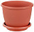 Горшок для цветов Афина 2,2л с под. М6522 коричневый