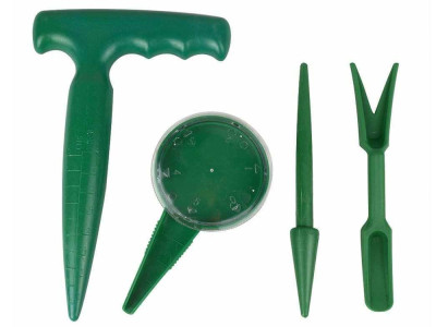 Набор инструментов для посадки (сеялка,2 лункообразователя, вилка)