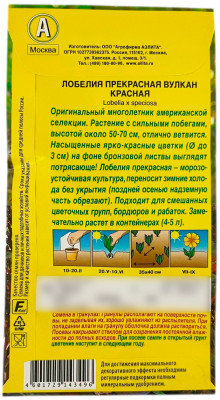 Лобелия прекрасная ВУЛКАН КРАСНАЯ АЭЛИТА описание