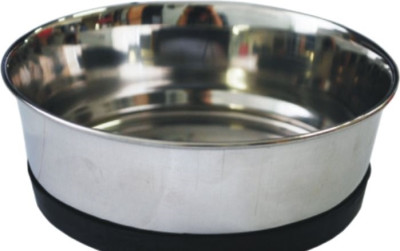 Миска для животных металлич, резина 300мл Миска для животных металлич, резина 300мл