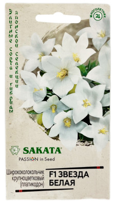 Ширококолокольчик крупноцветковый платикодон ЗВЕЗДА БЕЛАЯ ГАВРИШ