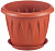 Горшок для цветов Алиция 2,6л 200мм с подст. М3067 терракот