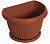 Горшок для цветов Ливия настенная 2,0л 180мм с плжст. М3110 терракот