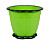 Горшок для цветов Восторг 3,0л с подст. зеленый М1219