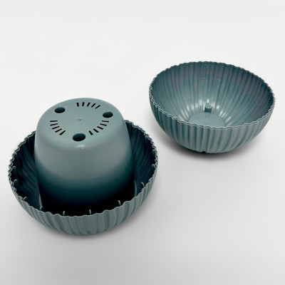 Кашпо СФЕРА МИНИ серый жемчуг (2)