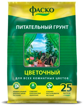 Грунт Фаско 25л Цветочный Универсальный пресованный