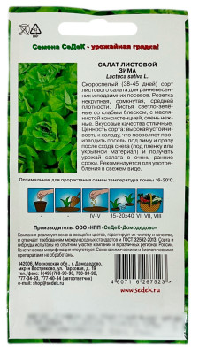 Салат листовой ЗИМА СеДеК описание