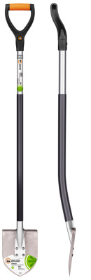 Лопата титановая средняя с алюминиевым черенком 1129-Ч