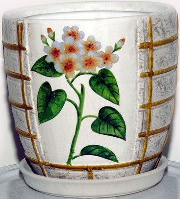 Кашпо Коричневые цветы из 3х ЖЖ12106