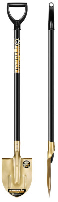 Лопата штыковая Клондайк ребра жесткости золотая 2218-ч ЦИ