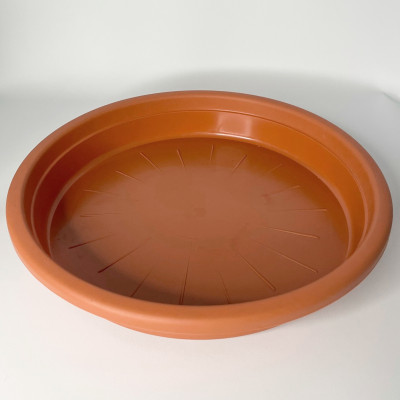 Подставка под цветы на колесиках пластик терракот