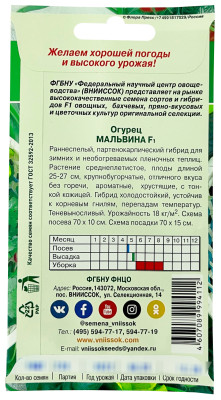 Огурец Мальвина F1 10шт
