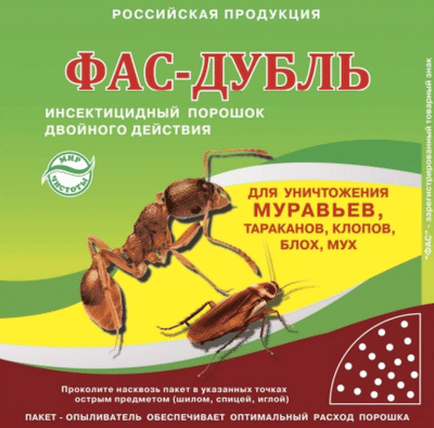 Гель ФАС-дубль от тараканов, муравьев, клопов 125г