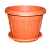 Горшок для цветов Николь 14,0л 34*26 с подст. коричневый 113003