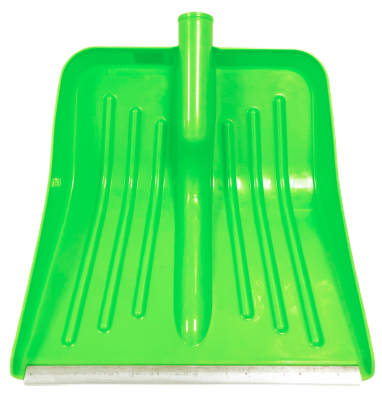 Лопата снеговая Комбат пластмассовая 430*370мм цветная с алюмин.кромкой