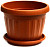 Горшок для цветов Терра 0,2л 8*6,5см коричневый