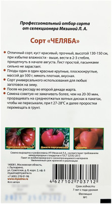 Томат ЧЕЛЯБА Любовь Мязина описание
