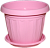 Горшок для цветов Терра 0,4л 10*8см розовый 112070