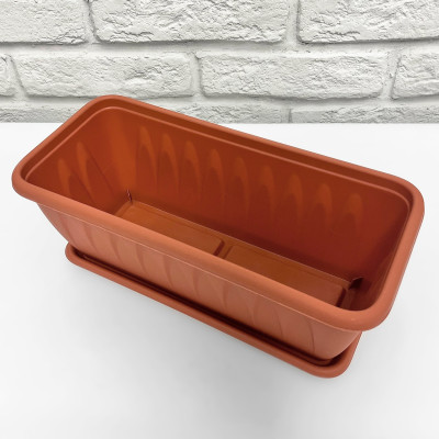 Балконный ящик Алиция с поддоном 400мм (3)