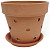 Горшок для цветов Охра Конус с поддоном 16*14см керамика