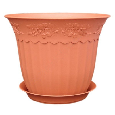 Горшок 0,6л коричневый Интехпром