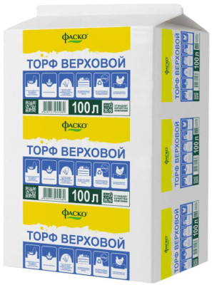 Торф Фаско 100л верховой пресованный Садовник