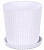 Горшок для цветов Тиумф 1,2л с подст. белый М4946