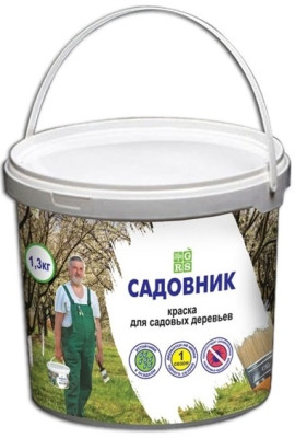 Садовая побелка 1,3кг Садовник в ведре