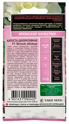 Капуста декоративная БЕЛЫЙ АБАЖУР АКВАРЕЛЬ описание