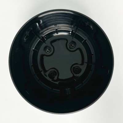 Горшок для цветов ГРАНД с поддоном чёрный 20d (4)