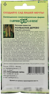 Кигелия Колбасное дерево ГАВРИШ описание