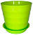 Горшок для цветов Лаура 0,7л 11,5*10см с поддон. лайм