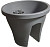 Горшок для цветов Женева 29 с креплением на перила мрамор