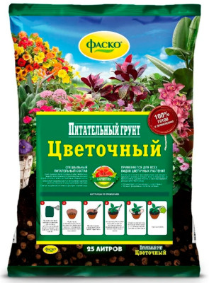 Грунт Фаско 25л Цветочный Универсальный пресованный