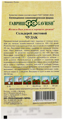 Сельдерей листовой ЧУДАК ГАВРИШ описание