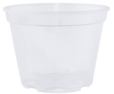 Горшок для цветов дренажный 12*9см прозрачный