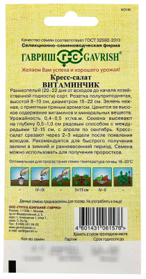 Кресс-салат Витаминчик, ранний 2,0 г автор.