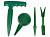 Набор инструментов для посадки (сеялка,2 лункообразователя, вилка)
