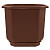 Горшок для цветов Дама 2,0л 16*16 с подст. коричневый 112026