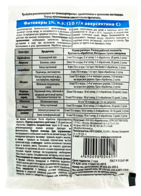 Фитоверм 2мл 1%